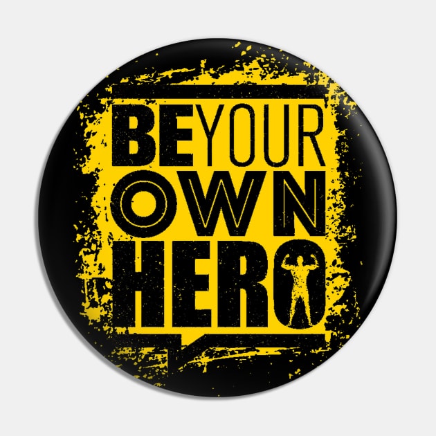 Be Your Own Hero - Gym Workout - Sports & Fitness Motivation Pin by bigbikersclub