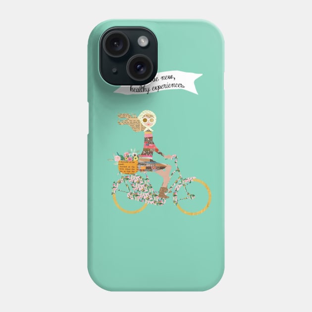 Woman riding a Bike Phone Case by GreenNest
