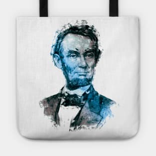 Abraham Lincoln the 16th American President Watercolor Portrait Tote
