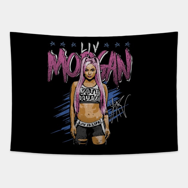 Liv Morgan Pop Tapestry by MunMun_Design