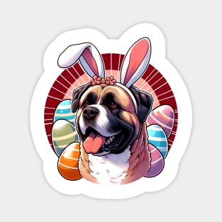 Perro de Presa Canario's Easter Celebration with Bunny Ears Magnet