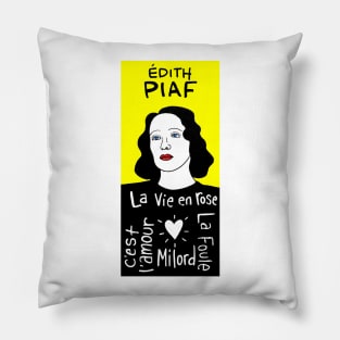 Edith Piaf pop folk art Pillow