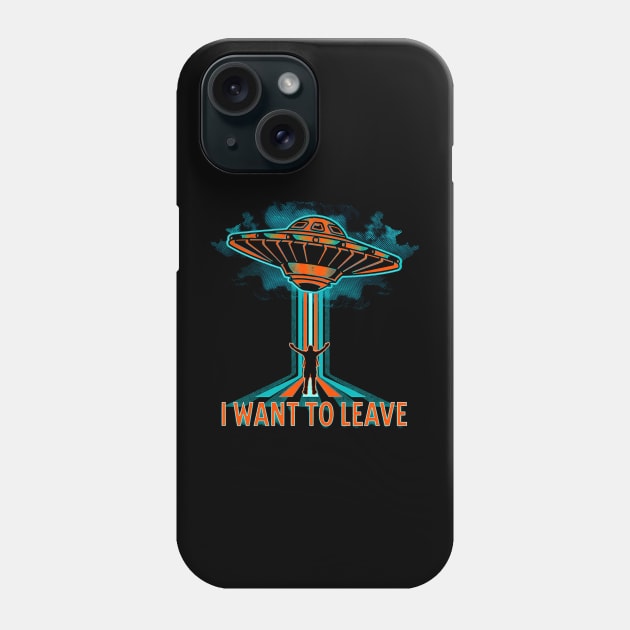 I Want To Leave || Leaving Earth "FRONT" Phone Case by Moipa