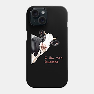 I Am Not Amoosed Pun Cartoon Style Cow Phone Case