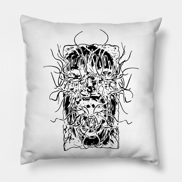 Dark, Dreary, and Deathly #2 (Black) Pillow by Apex