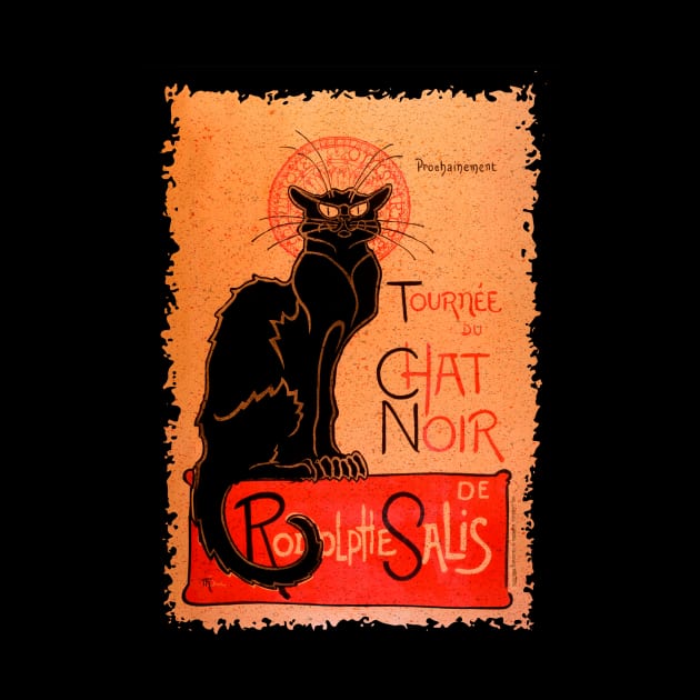 Le Chat Noir Vintage French Poster Design by Samuel John