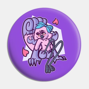 Cute Pink Bird Girl Pin