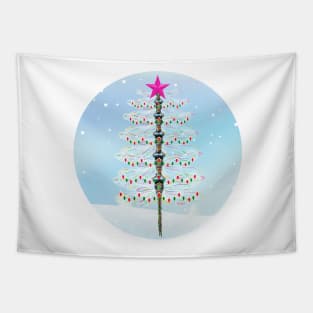 A Merry Dragonfly Christmas Tapestry