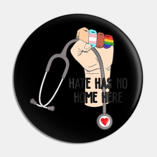 has no home here With trans flag LGBT Pin