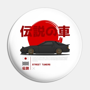 Street Tuners Black FC3s RX7 JDM Pin