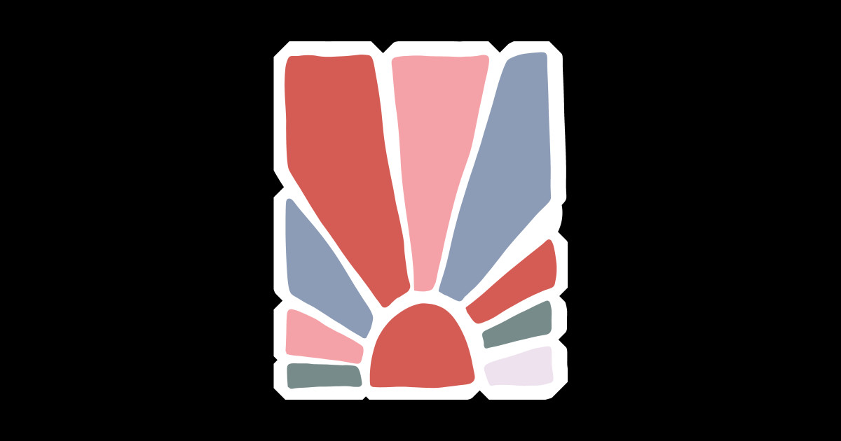sun rays - Groovy - Sticker | TeePublic
