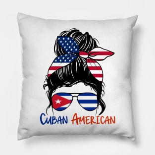 Cuban American, Cuban Girl, Cuban girlfriend, Cuba Messy bun, Cubana Pillow