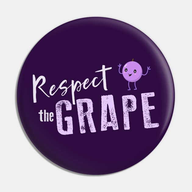 Respect the Grape Pin by Jitterfly