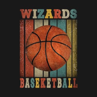 Aesthetic Proud Wizards Name Basketball Birthday Vintage Teams T-Shirt