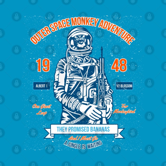 Space Monkey Astronaut T-shirt by graphiczen