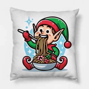 Christmas elf spaghetti Pillow