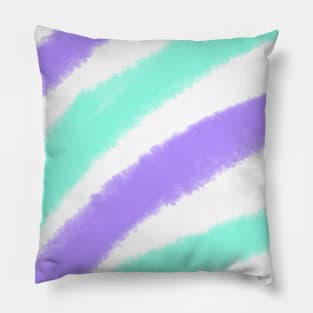 Colorful watercolor stripes art design Pillow