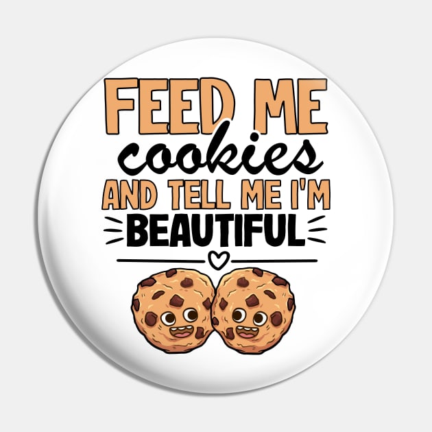 Feed Me Cookies Funny Baking Cookie Christmas Outfit Pin by Kuehni