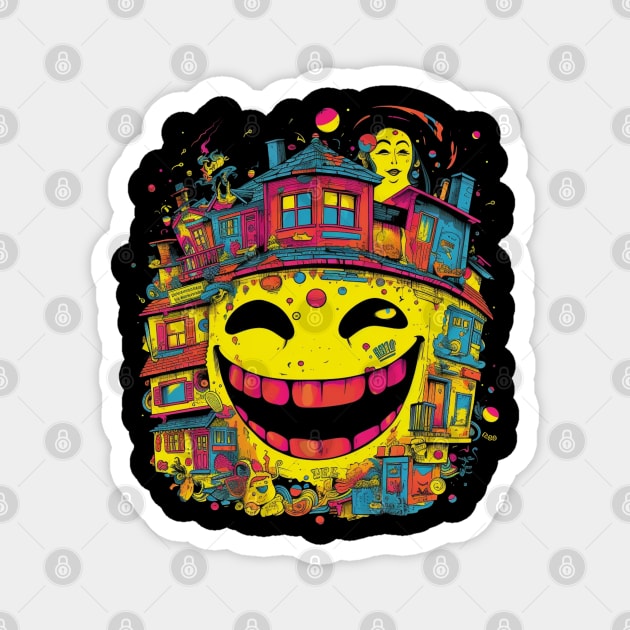 Acid House Smile Magnet by FrogandFog