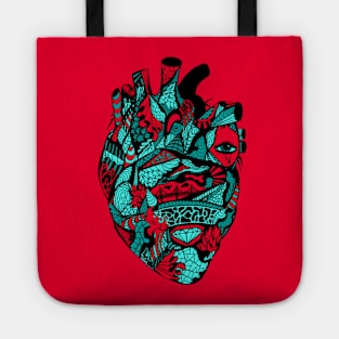 Turqred Transparent Heart Tote