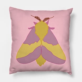 Pink Aesthetic Moth by Courtney Graben Pillow