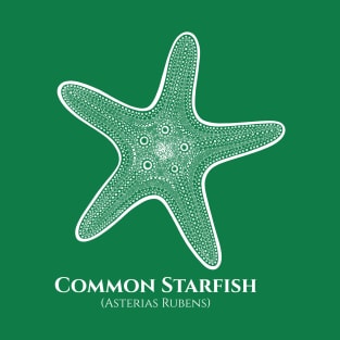 Common Starfish with Common and Latin Names - ocean design T-Shirt