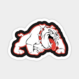 Wilson Bulldogs Logo (Red Outline) Magnet