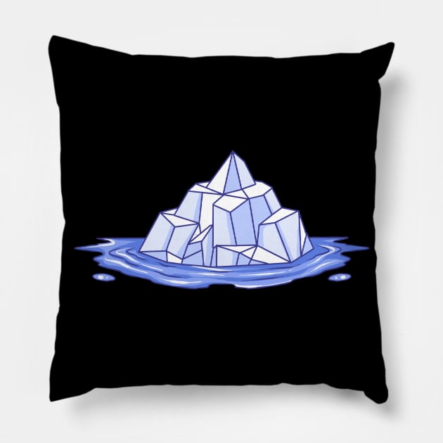 Iceberg Glacier Pillow by fromherotozero