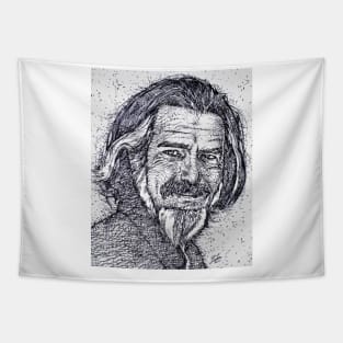 ALAN WATTS - ink portrait .1 Tapestry