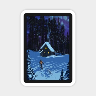 Snowshoe Moonlit Winter Wonderland. Magnet