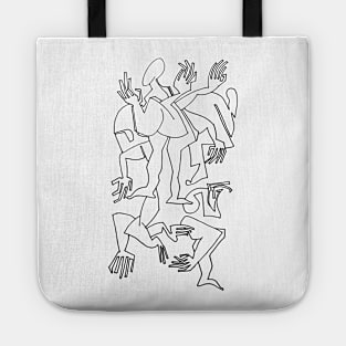 Abstract Bodies Drawing Improvisation #3 Tote