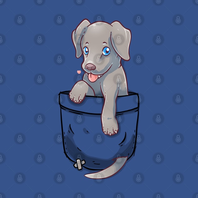 Pocket Cute Weimaraner Dog by TechraPockets