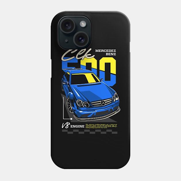 CLK 500 V8 Engine Phone Case by Harrisaputra