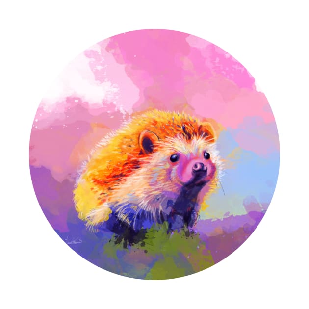 Sweet Dreams - Hedgehog Cute Small Animal by Flo Art Studio