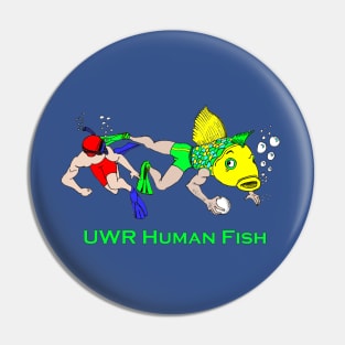 Underwater Rugby human fish Pin