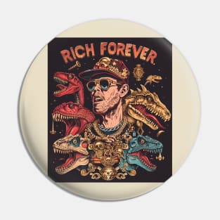 Rich Forever Dinosaur White Boi Pin