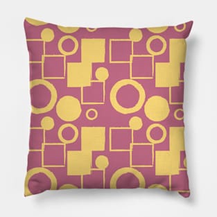 Squares and Circles Seamless Pattern 012#002 Pillow