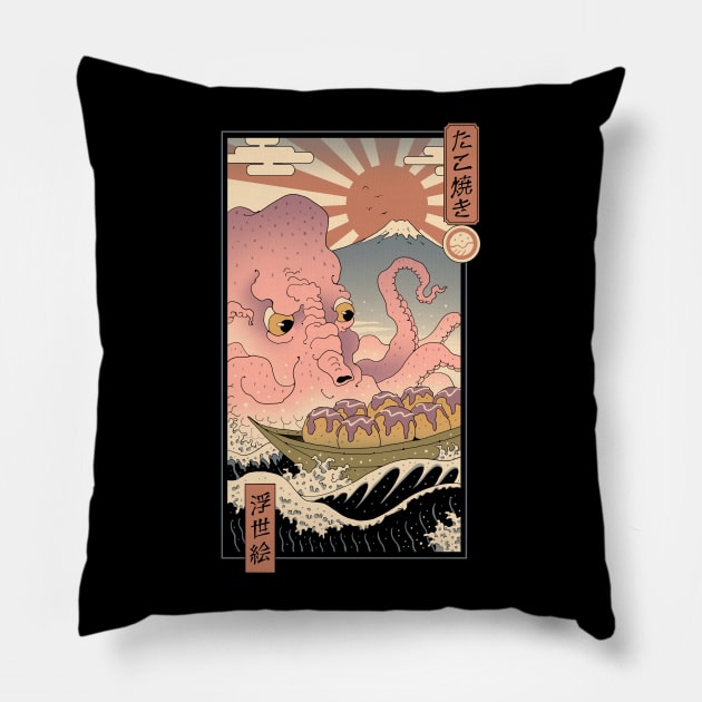 The Great Takoyaki Pillow by Vincent Trinidad Art