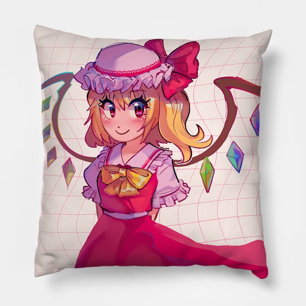 Flandre Scarlet Pillow by Sakuritah