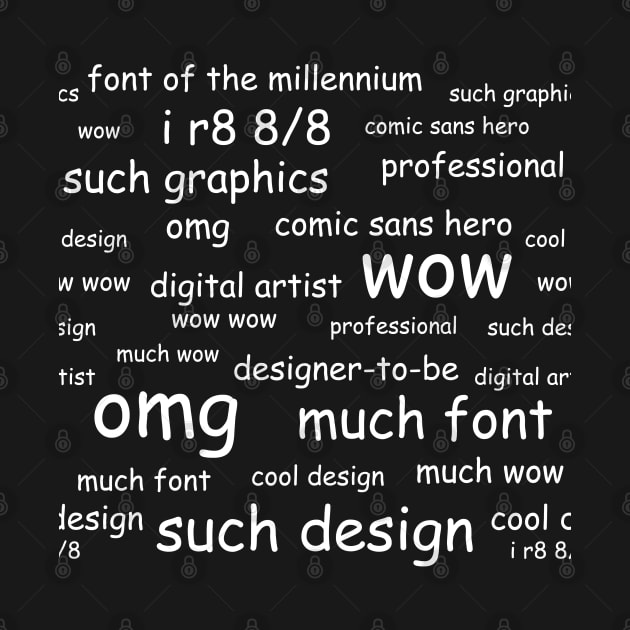 Comic Sans Digital Artist Pattern (White) by inotyler