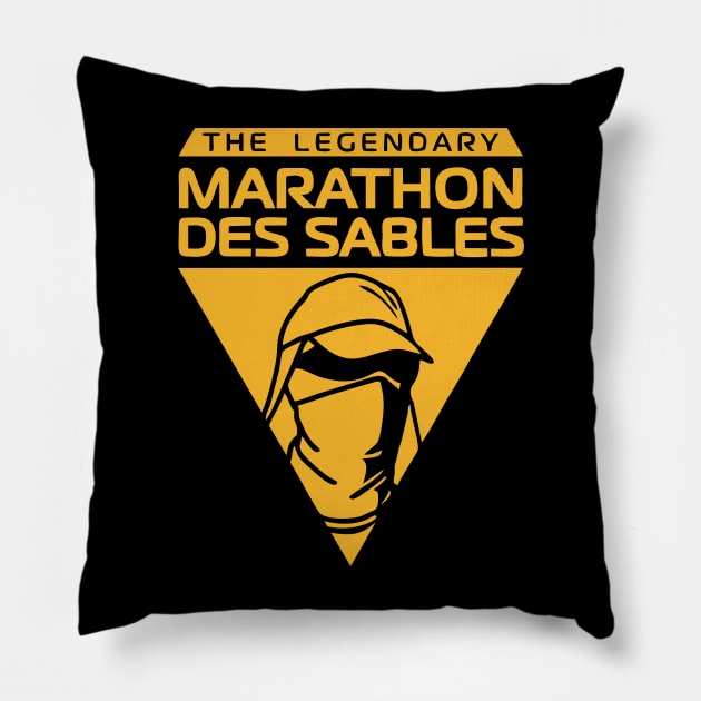 Marathon Des Sables Pillow by Radian's Art