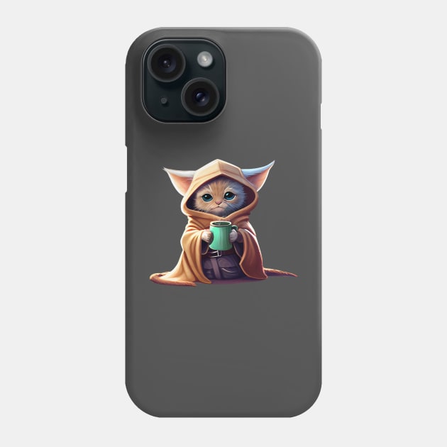 Grogu Kitten Star Wars Mandalorian Baby Yoda Cute Adorable Fan Art Star Wars Gift for Cat Lovers Phone Case by mattserpieces