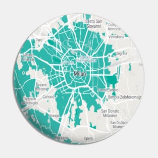 Milan light blue map Pin