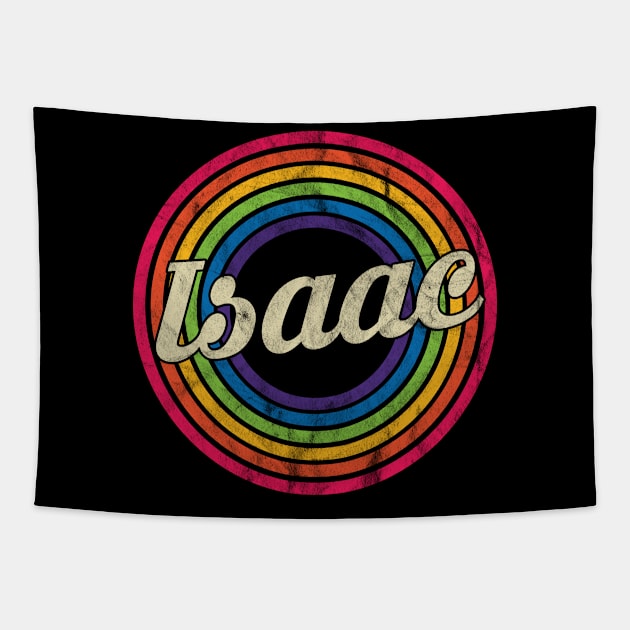 Isaac - Retro Rainbow Faded-Style Tapestry by MaydenArt