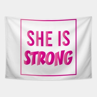 SHE IS STRONG || Motivational Design Tapestry