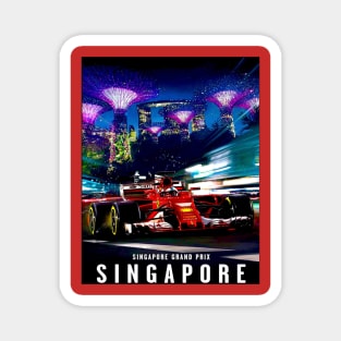 Singapore Grand Prix Auto Racing Advertising Print Magnet