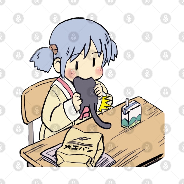 I draw that scene of mio eating sakamoto for lunch / funny nichijou face meme by mudwizard