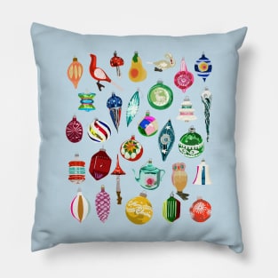 Vintage Glass Ornaments Pillow