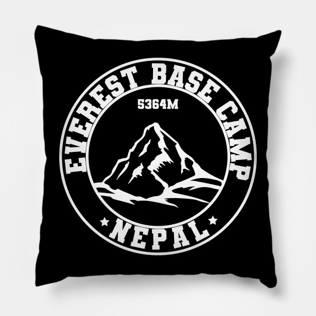 Everest Base Camp - Nepal Pillow by Cute Pets Stickers