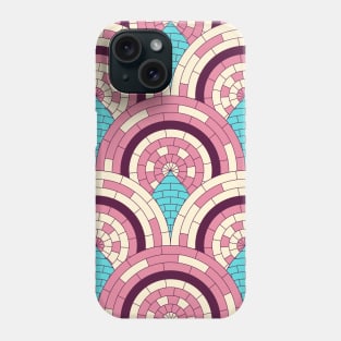 Pink Peacock Tiles Phone Case